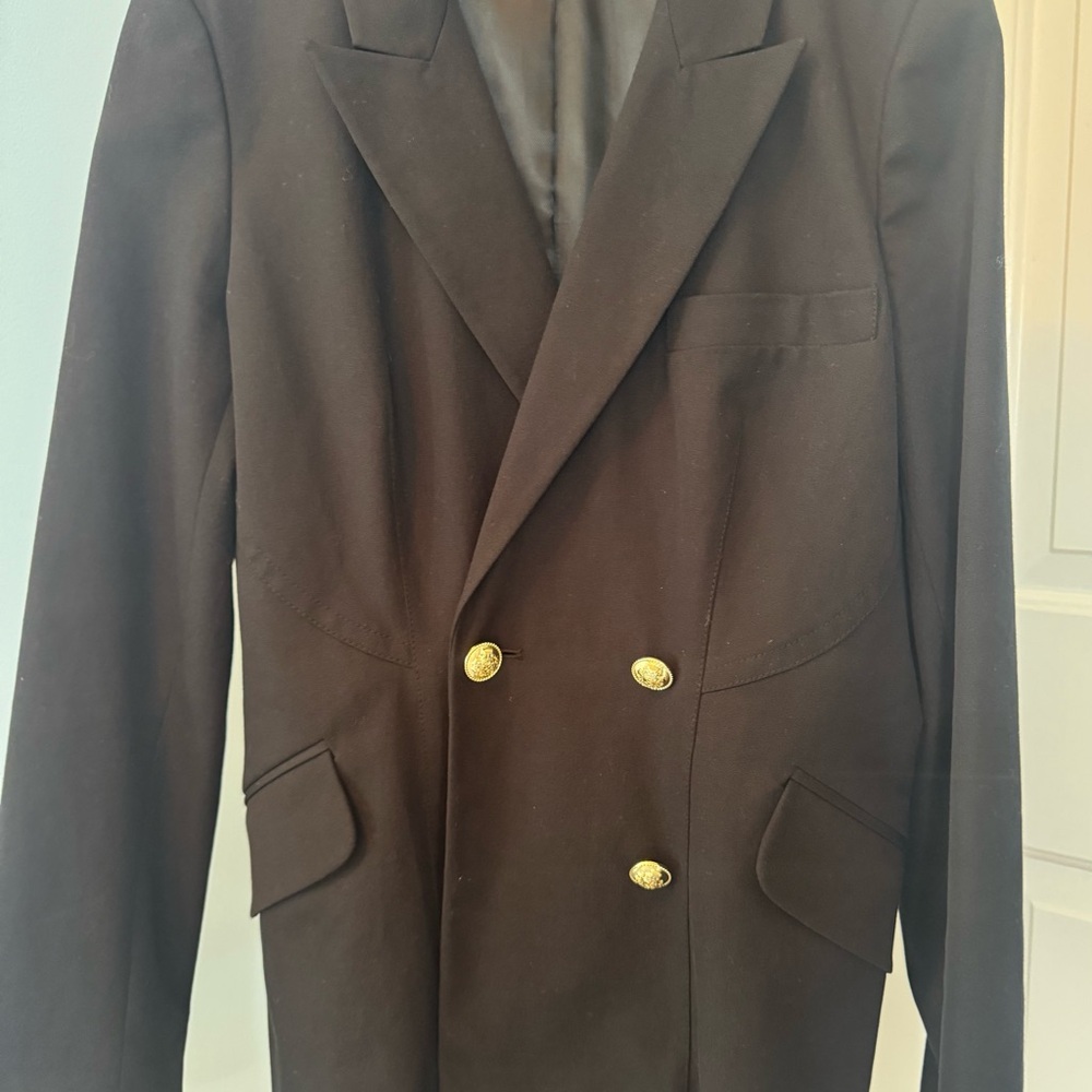 Derek Lam Gray Blazer with Gold Accents